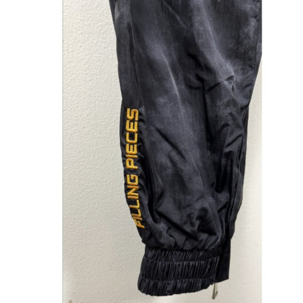 FILLING PIECES GRAY WET WASH ZIP TRACK PANTS 2 - Picture 3 of 10